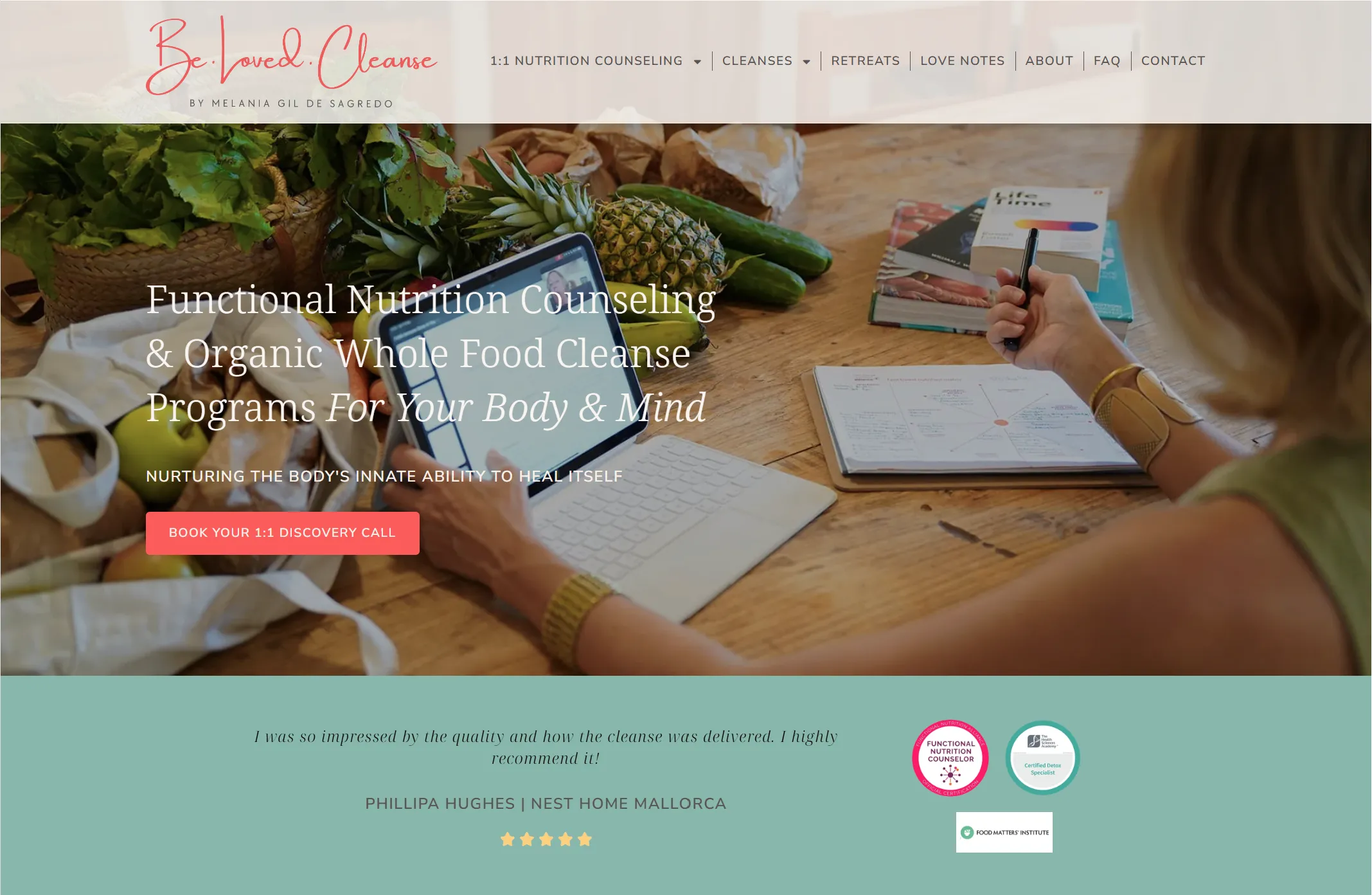 Blc homepage screenshot