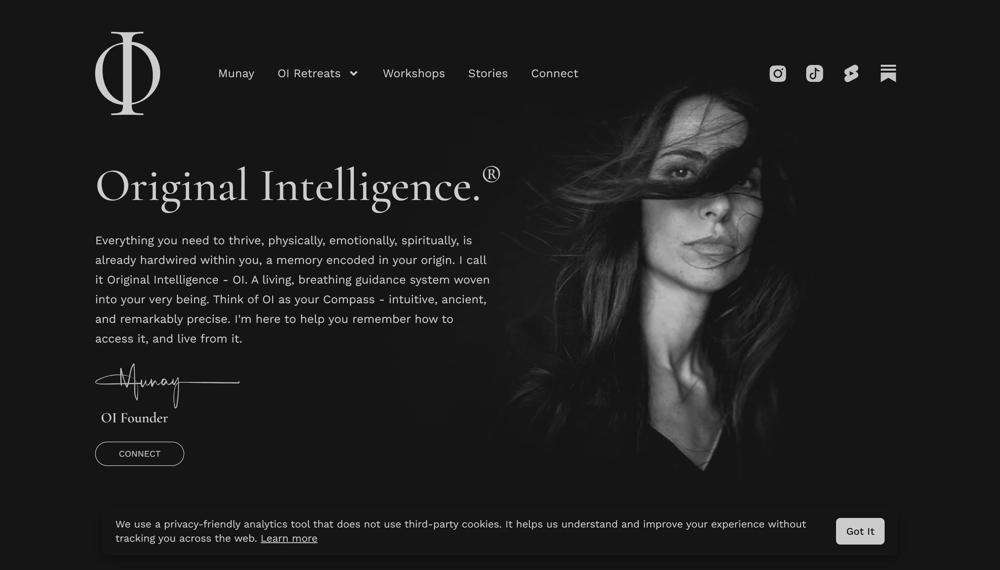 Oi homepage screenshot
